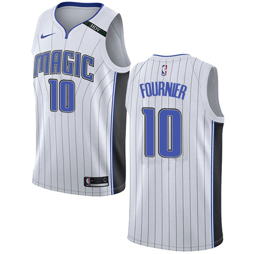 Magic #10 Evan Fournier White Youth Basketball Swingman Association Edition Jersey