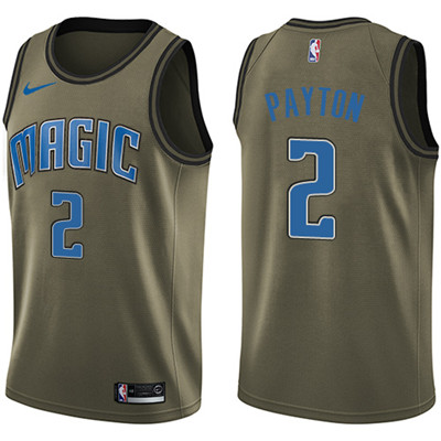 Nike Magic #2 Elfrid Payton Green Salute to Service Youth NBA Swingman Jersey
