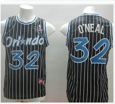 Youth NBA Magic #32 Shaquille O'Neal Black Nike Throwback Stitched Jersey