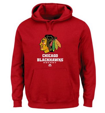 Chicago Blackhawks Majestic Critical Victory VIII Fleece Hoodie Red