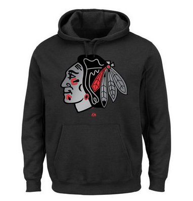 Chicago Blackhawks Majestic Game Reflex Pullover Hoodie Black