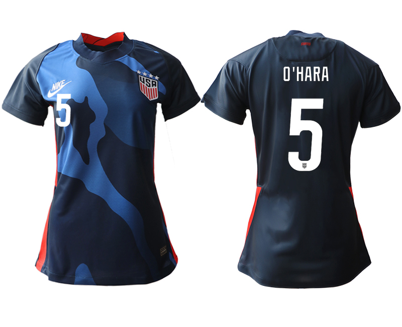 Womens USA #5 O'Hara Away Jersey