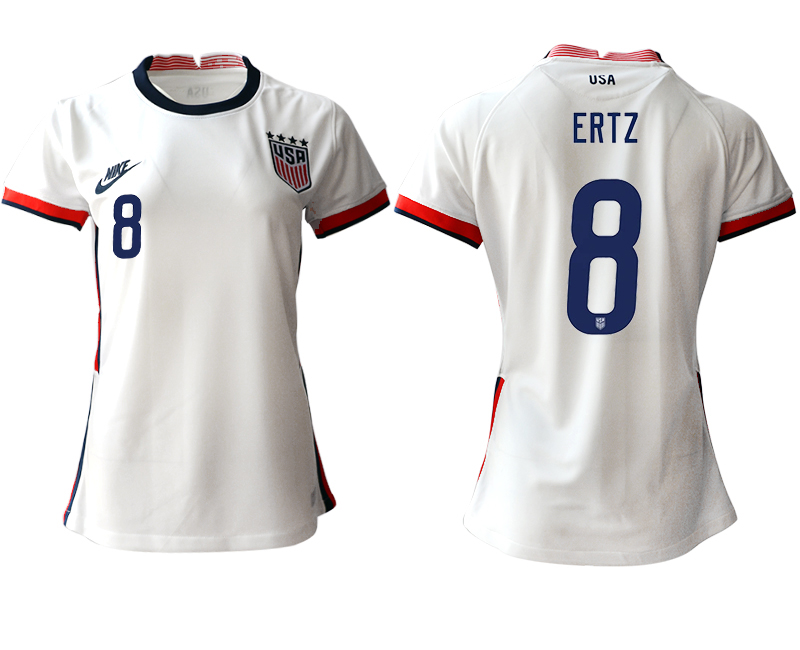 Womens USA #8 Ertz Home Jersey