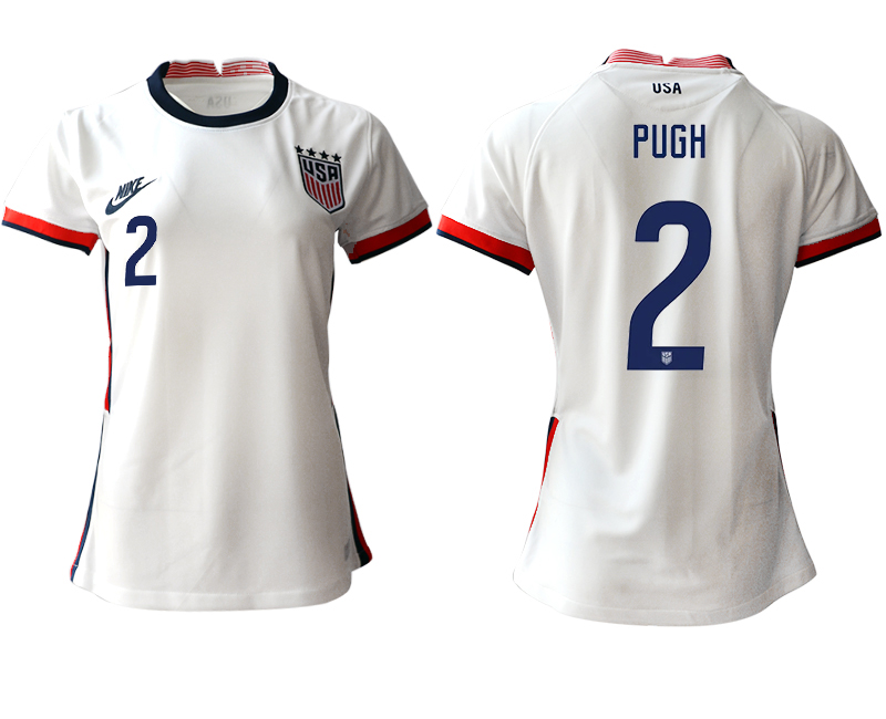 Womens USA #2 Pugh Home Jersey