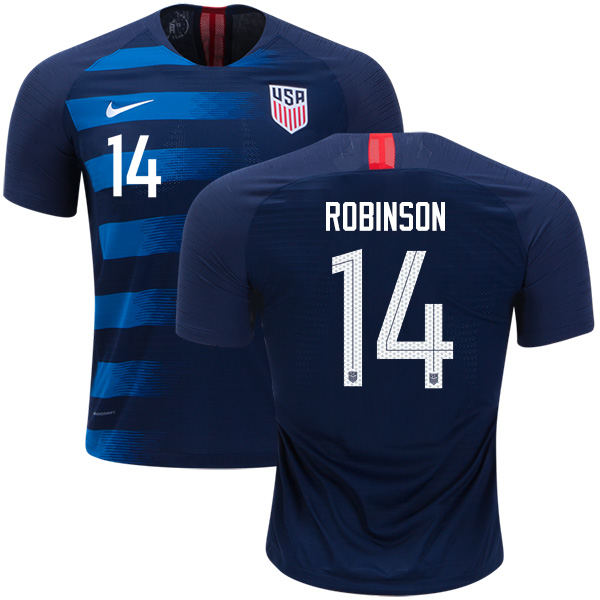 Women's USA #14 Robinson Away Soccer Country Jersey