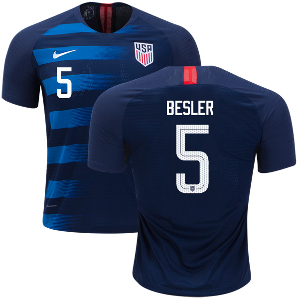 Women's USA #5 Besler Away Soccer Country Jersey