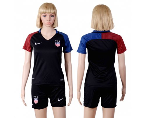 Women's USA Blank Away(Three Star) Soccer Country Jersey