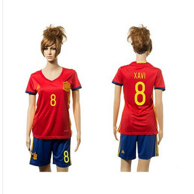 Women's Spain #8 Koke Red Home Soccer Country Jersey