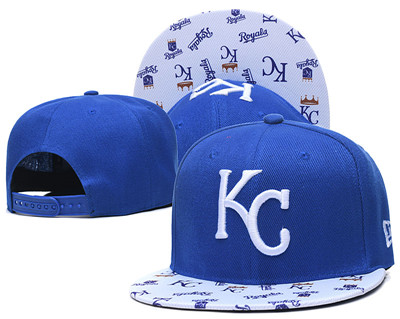 Royals Team Logo Royal White Adjustable Hat TX