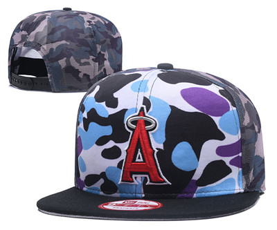 MLB Los Angeles Angels Team Logo Camo Adjustable Hat A59