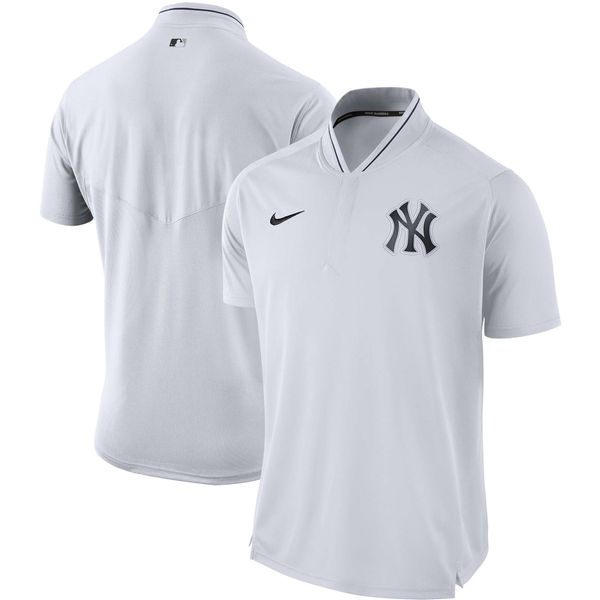 Men's New York Yankees Nike White Authentic Collection Elite Performance Polo