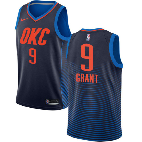 Thunder #9 Jerami Grant Navy Blue Youth Basketball Swingman Statement Edition Jersey