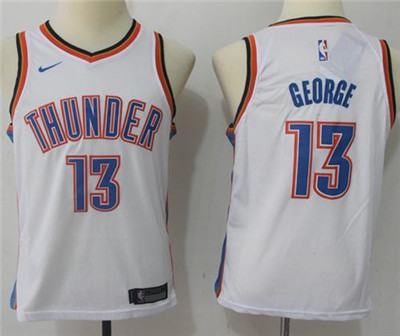 Nike Thunder #13 Paul George White Youth NBA Swingman Jersey Nike Thunder #13 Paul George White Youth NBA Swingman Jersey