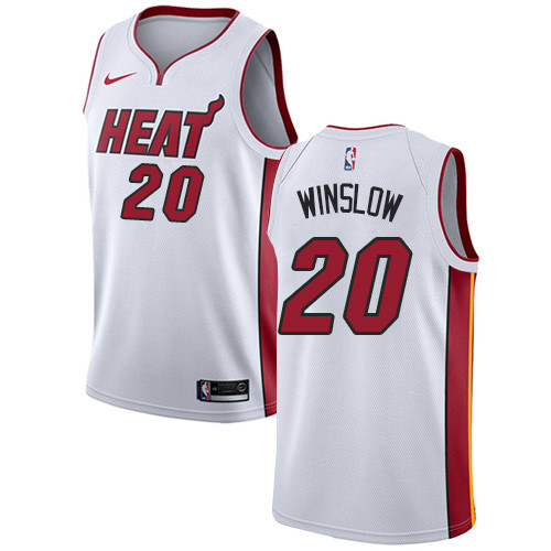 Heat #20 Justise Winslow White Youth Basketball Swingman Association Edition Jersey
