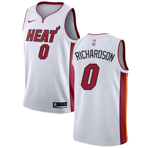 Heat #0 Josh Richardson White Youth Basketball Swingman Association Edition Jersey