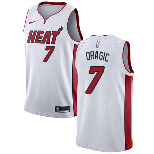 Heat #7 Goran Dragic White Youth Basketball Swingman Association Edition Jersey