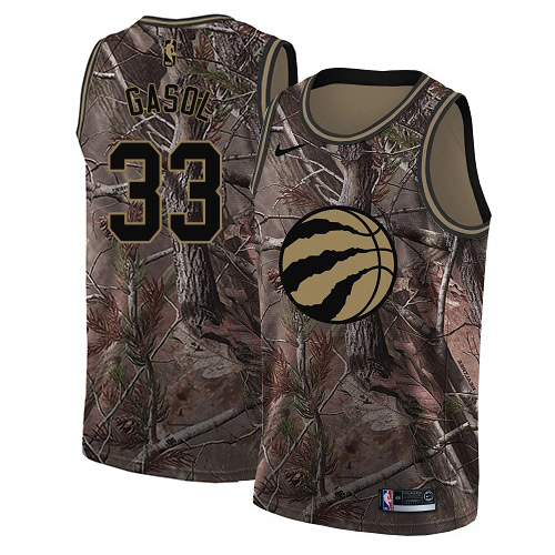 Raptors #33 Marc Gasol Camo Youth Basketball Swingman Realtree Collection Jersey
