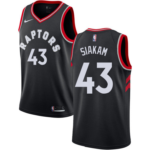 Raptors #43 Pascal Siakam Black Youth Basketball Swingman Statement Edition Jersey