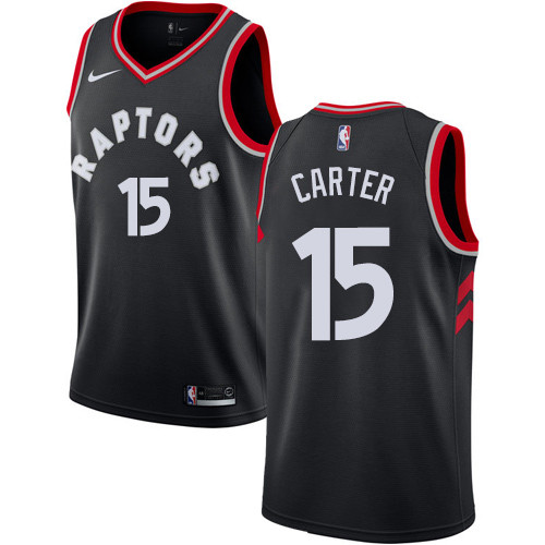 Raptors #15 Vince Carter Black Youth Basketball Swingman Statement Edition Jersey