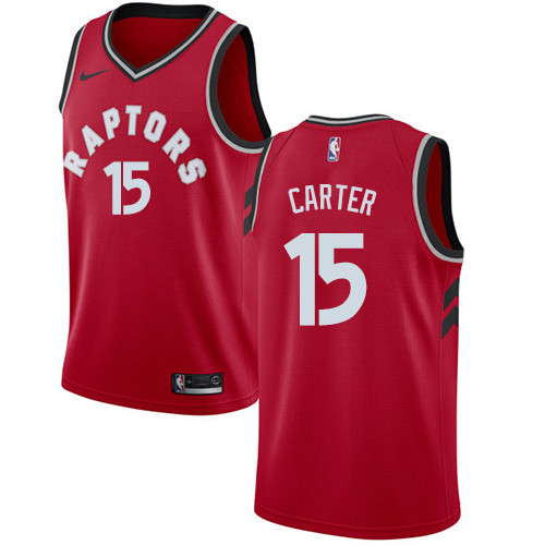 Raptors #15 Vince Carter Red Youth Basketball Swingman Icon Edition Jersey
