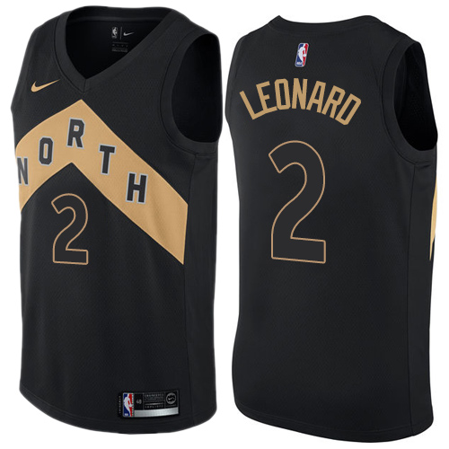 Nike Raptors #2 Kawhi Leonard Black Youth NBA Swingman City Edition Jersey
