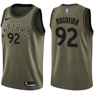 Nike Raptors #92 Lucas Nogueira Green Salute to Service Youth NBA Swingman Jersey