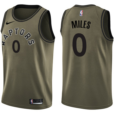Nike Raptors #0 C.J. Miles Green Salute to Service Youth NBA Swingman Jersey
