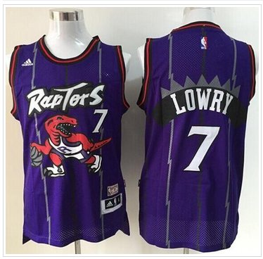 Youth NBA Raptors #7 Kyle Lowry Purple Throwback Stitched Jersey