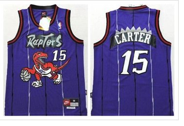 Youth NBA Raptors #15 Vince Carter Purple Throwback Jersey