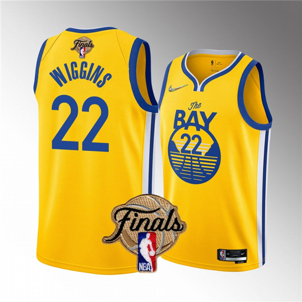 Youth Golden State Warriors #22 Andrew Wiggins 2022 Yellow NBA Finals Stitched Jersey Youth Golden State Warriors #22 Andrew Wiggins 2022 Yellow NBA Finals Stitched Jersey