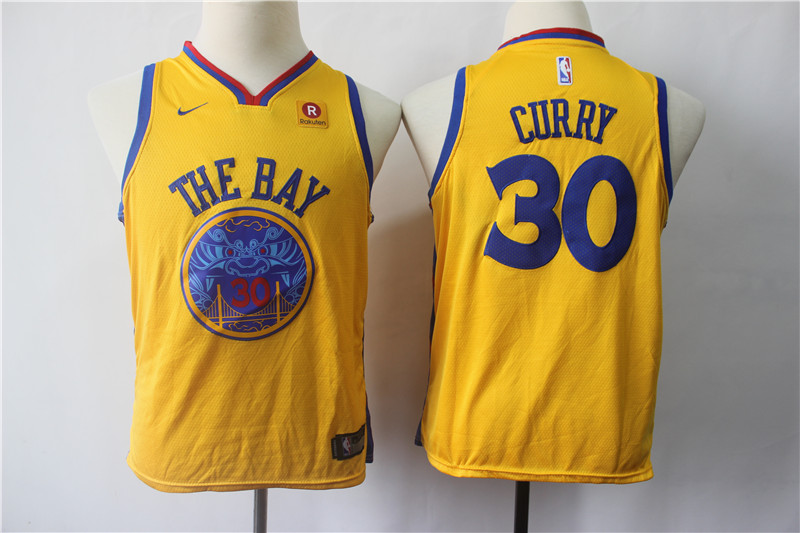 Youth Warriors 30 Stephen Curry Gold City Edition Youth Nike Swingman Jersey Youth Warriors 30 Stephen Curry Gold City Edition Youth Nike Swingman Jersey