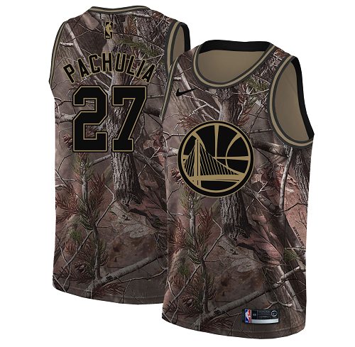 Nike Warriors #27 Zaza Pachulia Camo Youth NBA Swingman Realtree Collection Jersey