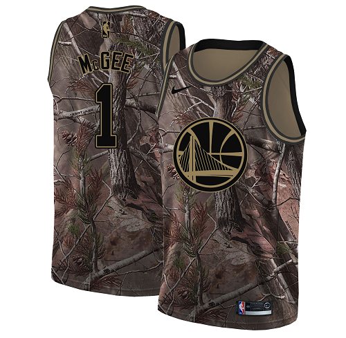 Nike Warriors #1 JaVale McGee Camo Youth NBA Swingman Realtree Collection Jersey
