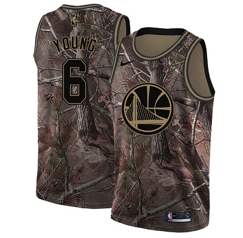 Nike Warriors #6 Nick Young Camo Youth NBA Swingman Realtree Collection Jersey