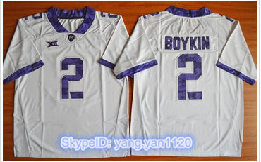 TCU Horned Frogs #2 Trevone Boykin White Stitched NCAA Jersey