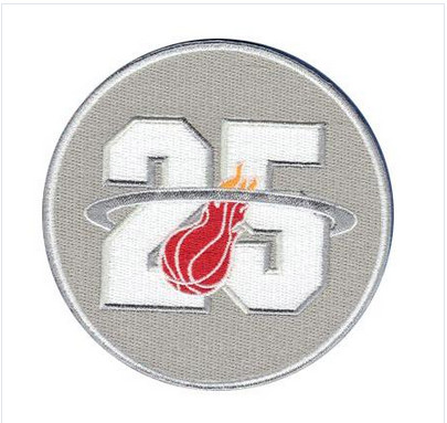Stitched NBA Miami Heats 25TH Jersey Patch