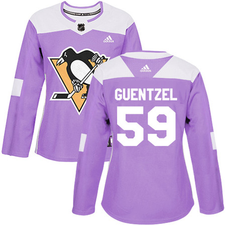 Adidas Penguins #59 Jake Guentzel Purple Authentic Fights Cancer Women's Stitched NHL Jersey Adidas Penguins #59 Jake Guentzel Purple Authentic Fights Cancer Women's Stitched NHL Jersey