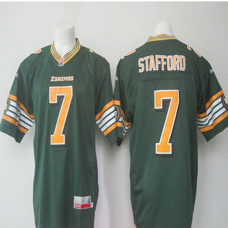 Edmonton Eskimos #7 Kenny Stafford Green Stitched CFL Jersey