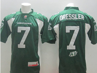 CFLS province DRESSLER #7 green, the old on jerseys