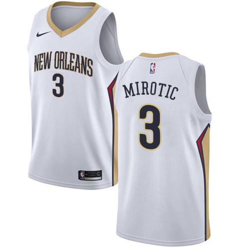 Pelicans #3 Nikola Mirotic White Youth Basketball Swingman Association Edition Jersey
