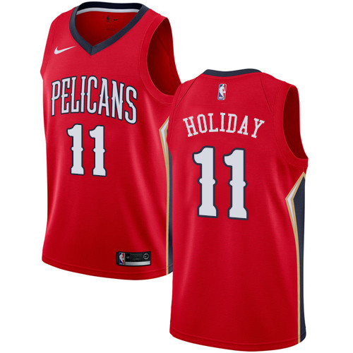 Pelicans #11 Jrue Holiday Red Youth Basketball Swingman Statement Edition Jersey