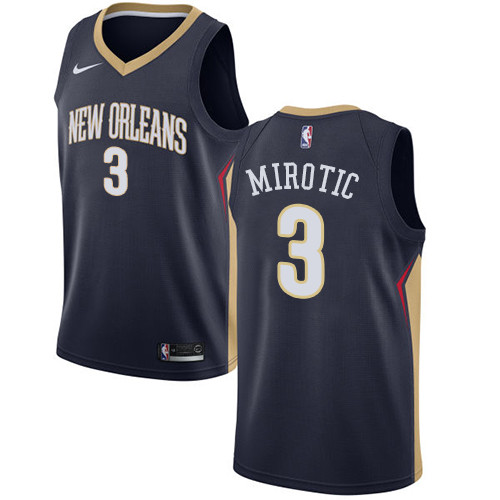 Pelicans #3 Nikola Mirotic Navy Youth Basketball Swingman Icon Edition Jersey