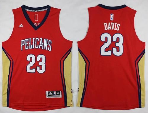 Pelicans #23 Anthony Davis Red Stitched Youth NBA Jersey