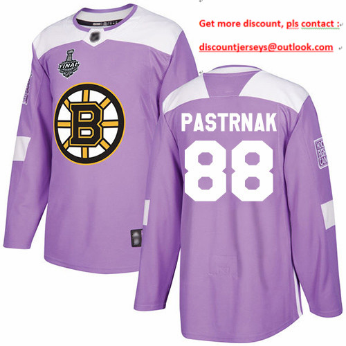 Bruins #88 David Pastrnak Purple Authentic Fights Cancer Stanley Cup Final Bound Youth Stitched Hockey Jersey