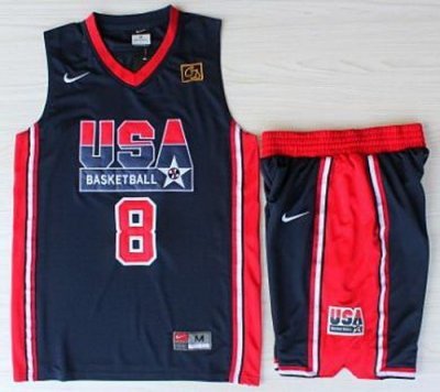 USA Basketball 1992 Olympic Dream Team Blue Jerseys & Shorts 8# Scottie Pippen