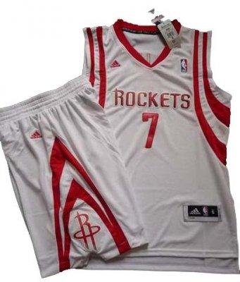 Houston Rockets 7# Jeremy Lin White Revolution 30 Swingman NBA Jersey & Shorts