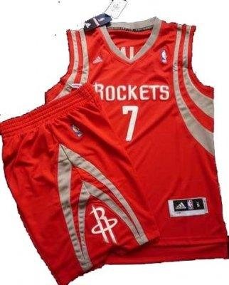 Houston Rockets 7# Jeremy Lin Red Revolution 30 Swingman NBA Jersey & Shorts