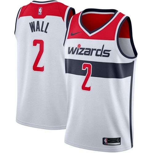 Wizards #2 John Wall White Youth Basketball Swingman Association Edition Jersey