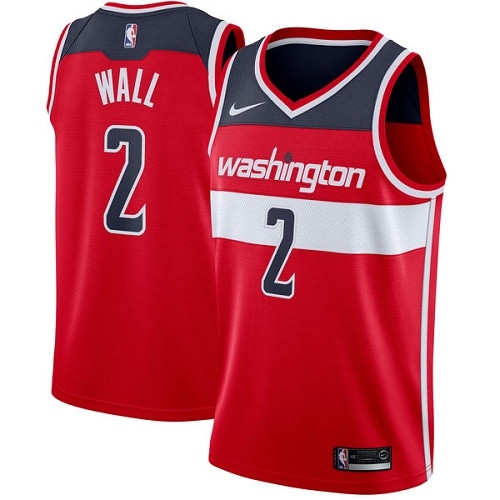 Wizards #2 John Wall Red Youth Basketball Swingman Icon Edition Jersey