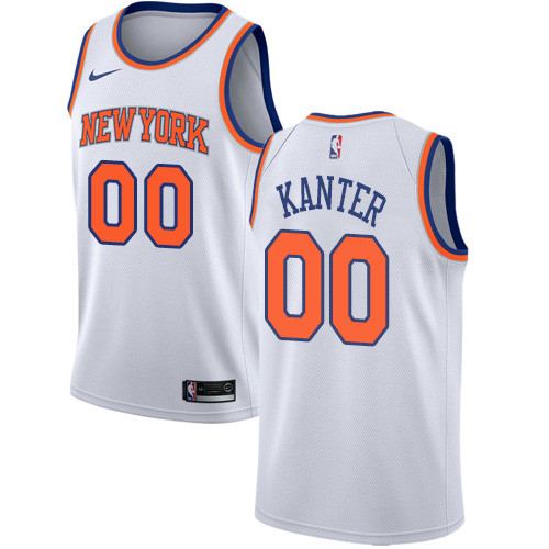 Knicks #00 Enes Kanter White Youth Basketball Swingman Association Edition Jersey